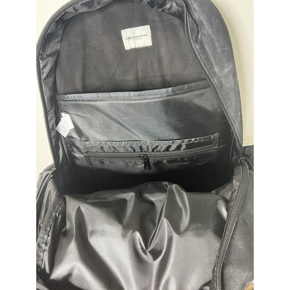 American Eagle Outfitters Black Waxed Canvas Backpack with Padded Straps NWOT - Picture 7 of 8
